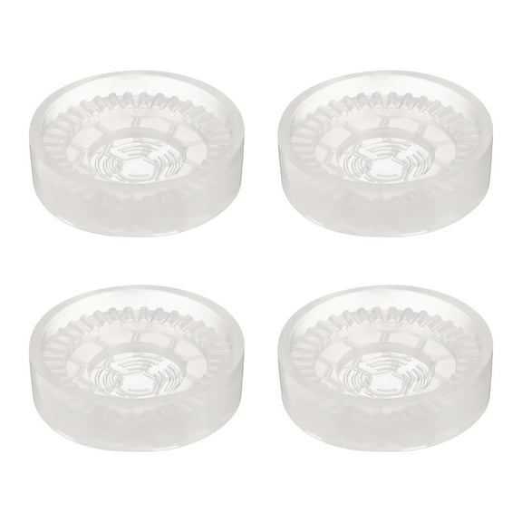 Uxcell 4pcs Round Rubber Furniture Caster Cups, Transparent (Fit for 0.8 - 1.6 Inch)