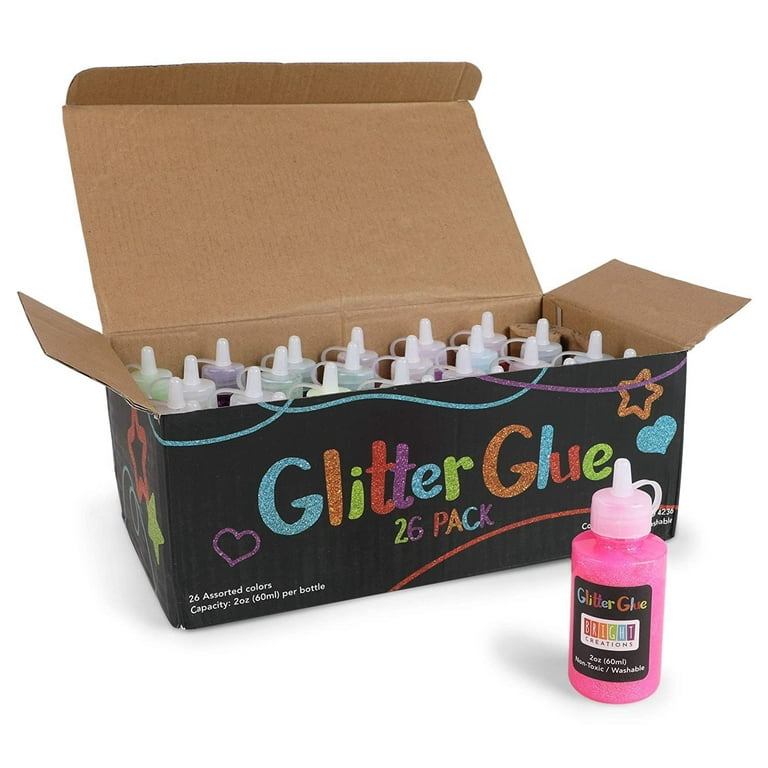 Slime Supplies Glitter Glue in 26 Rainbow Colors for Arts and