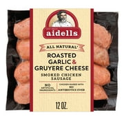 Aidells Smoked Chicken Sausage, Garlic & Gruyere Cheese, 4 Ct