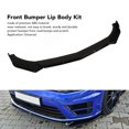 thumbnail image 3 of Front Bumper Spoiler, 5pcs Splitter ABS 110 To 140mm 0 To 1.2in Universal Car Lip Body Kit For Modification Or Replacement, 3 of 8