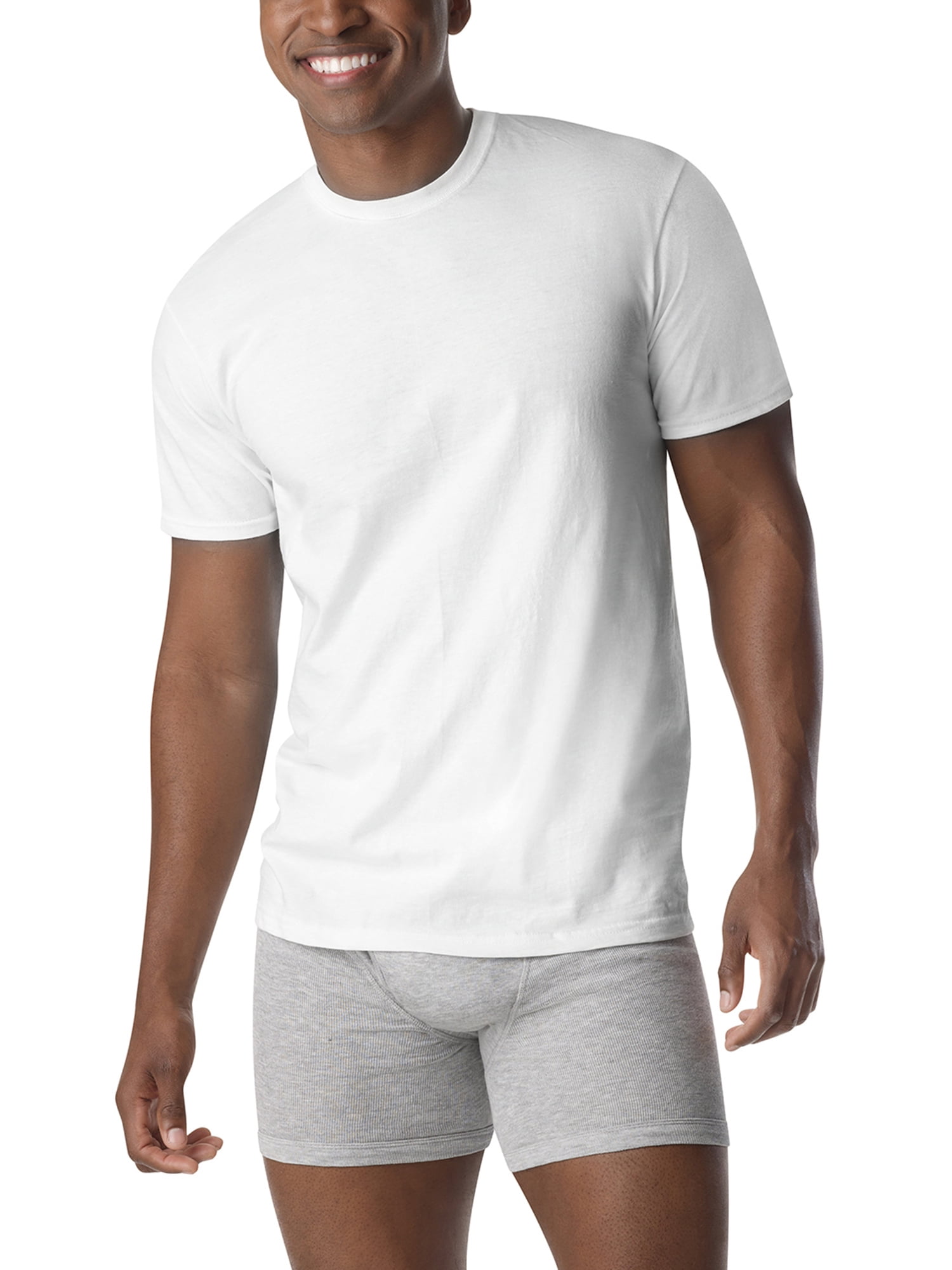 Men's ComfortSoft White Crew Neck T-Shirt 6 + 3 Free Bonus Pack ...