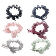 thumbnail image 1 of 6 coleteros elásticos con lazo para el pelo, lazos de encaje, aros para el pelo para niñas (negro, rojo vino, azul marino, rosa, gris, verde claro), 1 of 8