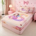 thumbnail image 2 of meiyoeat Rainbow Initial Letter S Zipper Twin Comforter Sets with Fitted Sheet and 2 Pillowcases,Cute Rustic Plant Floral Zipper Bedding Set For Girl,Pink Reversible,4-Piece, 2 of 7
