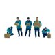 thumbnail image 2 of Figuras de hombres en miniatura CUTICAT 1/64 resina decoración de escritorio, 2 of 8