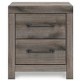 thumbnail image 4 of Signature Design by Ashley Fondenlane Two Drawer Night Stand with USB Charging, Weathered Gray, 4 of 9