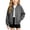 Gray-32, variant on VIPOIN Kids Varsity Jacket, Snap Button Long Sleeve Bomber Coat with Ribbed Collar, Casual Outerwear