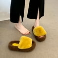 thumbnail image 5 of Wowcloth Woman's Plush Cotton Slippers, Fleece-Lined with Thick Platform Sole and Letter Print, Soft Warm Indoor Footwear for Cozy Fall/Winter Daily Use, 5 of 9
