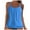 Light Blue, variant on Wamejoo Womens Modest Tankini Swim Top Ruched Tummy Control Swimsuits Tops Only Drawstring Long Bathing Suit Top（Army Green, 3XL)