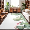 Cactus 4x6ft Non Slip Area Rug Tropical Plants Watercolor Plant ...