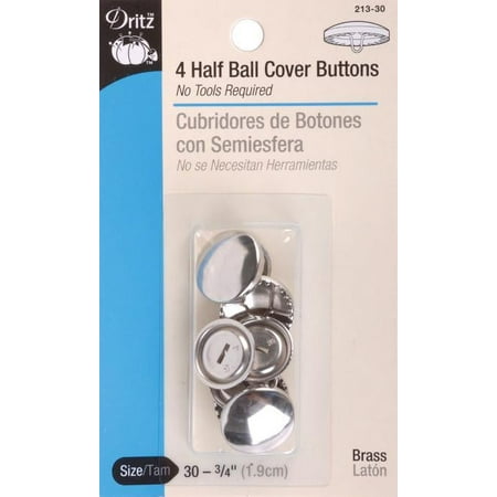 UPC: 0072879113495 | Dritz Half-Ball Cover Buttons 2-1/2 -Size 30 3/4 4/Pkg