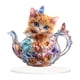 thumbnail image 1 of 2D gato plano de acrílico adorno de escritorio coleccionable placa decorativa de animales impermeables coleccionables para el gabinete de, 1 of 9