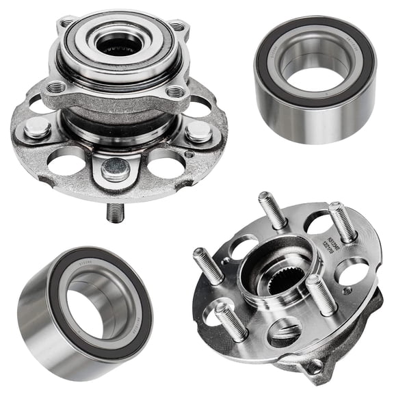 Detroit Axle - 4pc Wheel Bearing Hubs Kit for 2007-2011 Honda CR-V 2007-2012 2016-2018 Acura RDX, 2 Rear Wheel Bearing Hubs 2 Front Wheel Bearings Replacement