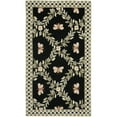 thumbnail image 3 of SAFAVIEH Chelsea Lara Floral Wool Area Rug, Black, 7'6" x 9'6" Oval, 3 of 10