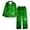 Mint Green, variant on HNMKIU Womens Pajamas Set Women Christmas Casual Lapel Print Santa Holiday Snowflakes Long Sleeve Pant Set