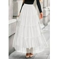 thumbnail image 5 of PRETTYGARDEN Women's Tulle Skirt Summer Flowy High Waisted A-Line Cute Fall Fairy Layered Mesh Maxi Long Skirts, 5 of 10