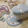 thumbnail image 1 of BeesClover Pastorable Style Non-slip Water Absorption U Shaped Toilet Rug, 1 of 8