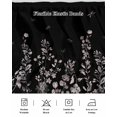 thumbnail image 5 of Black Botanical Wrap Around Bed Skirts for King Bed 18" Drop, Bed Skirt with Adjustable Elastic Belt Dust Ruffle Bed Valance for Bedroom Hotel Luxury Dragonfly Flower Leaf Retro Style Bed Frame Cover, 5 of 7