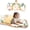 Orange Flower, variant on Primlect Toddler Nap Mat, Thickened Extra Large Sleeping Bag with Removable Pillow, 55" x 22" Sleeping Mat, for Daycare, Preschool, Kindergarten