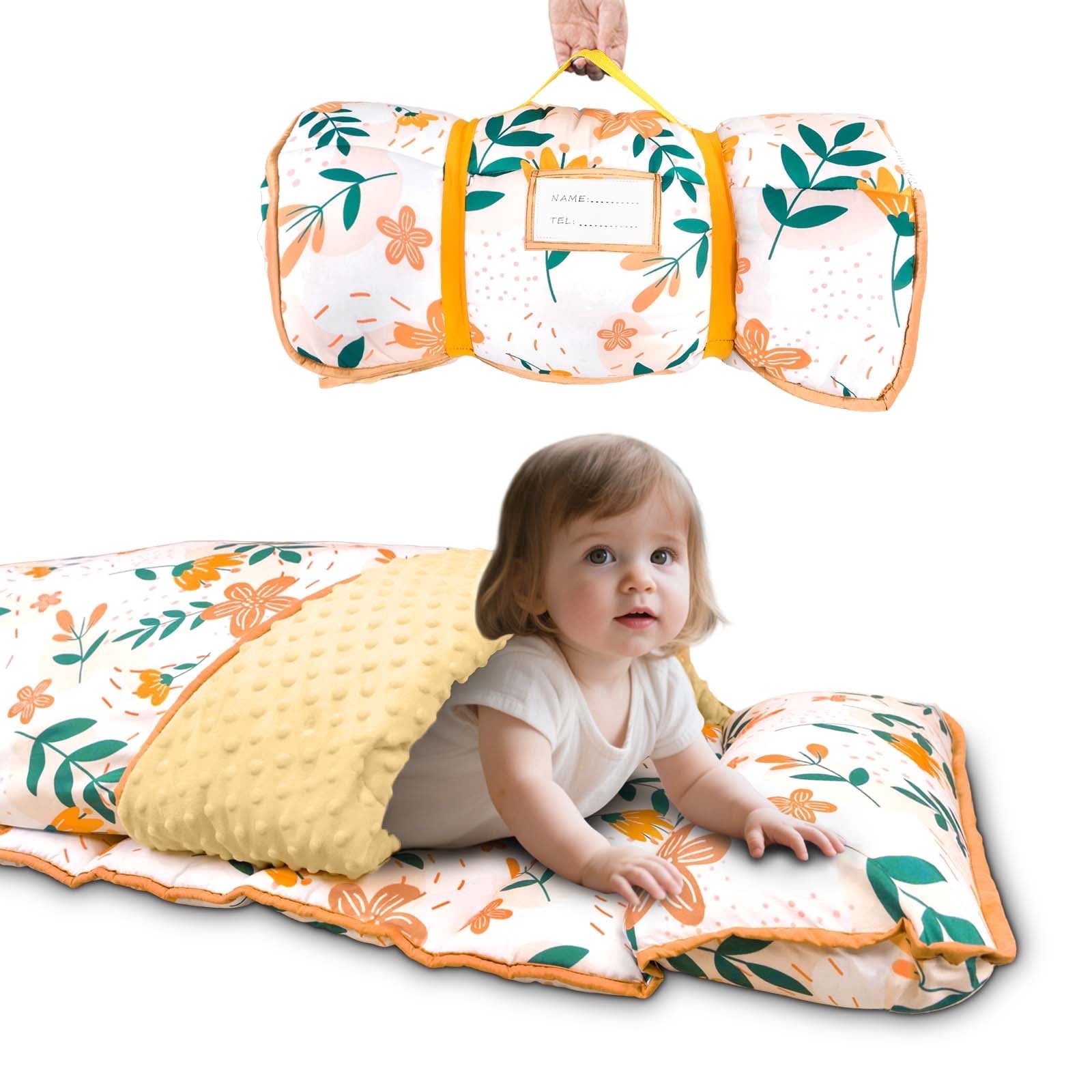 Primlect Nap Mat, 55" x 22" x 2", Thickened Sleeping Bags with Removable Pillow, for Daycare