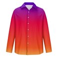 thumbnail image 4 of Lumtrix Mens Tie Dye Shirt Long Sleeve Dress Shirt Work Casual Slim-Fit Formal Dress Shirt Business Casual Button Down Shirts Watermelon Red 2XL, 4 of 5