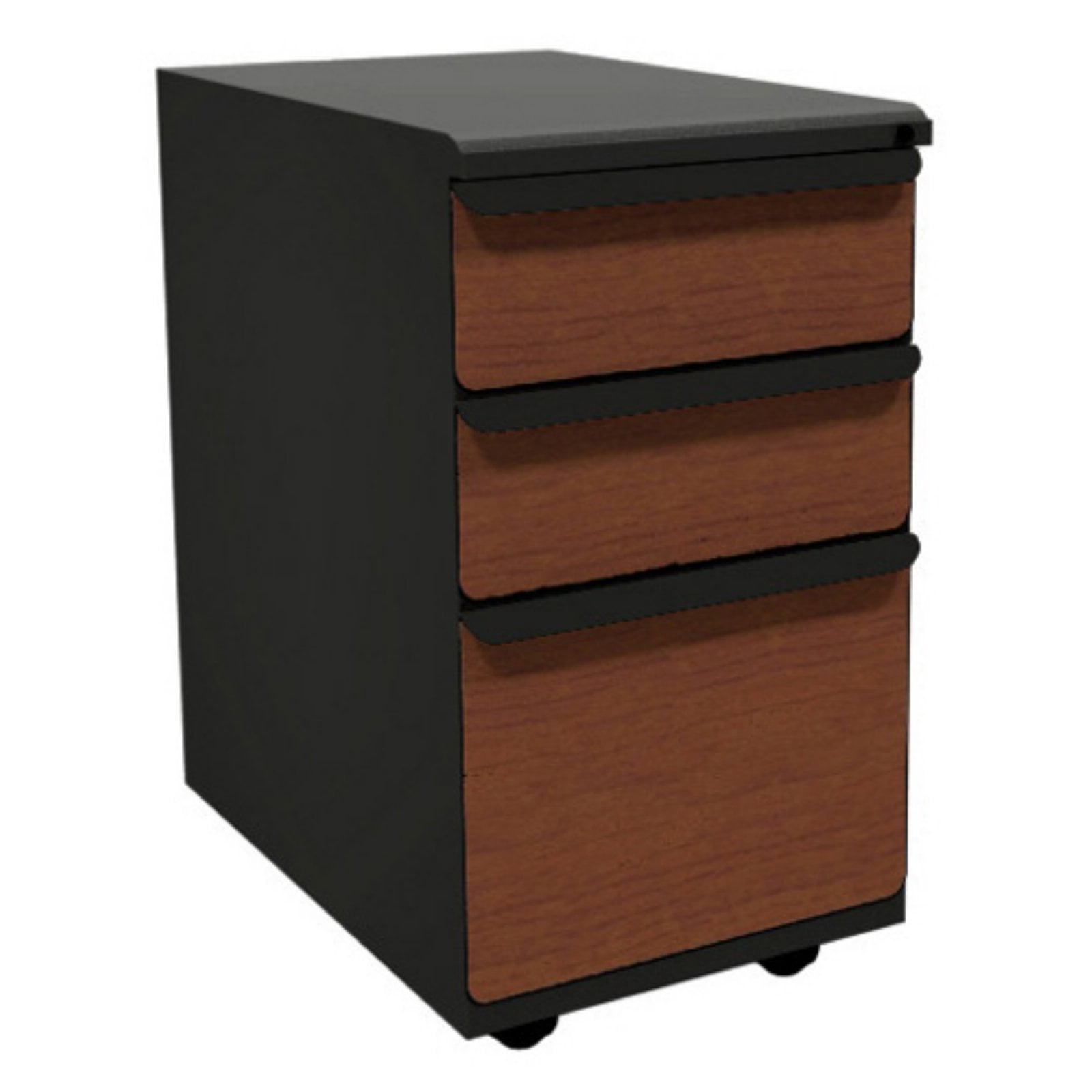 Zapf Mobile Ped, Box/Box/File, Dark Neutral, Collectors Cherry Fronts, 19"D