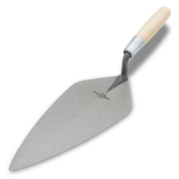 MARSHALLTOWN 33 11 London Brick Trowel, 11 x 4.875 Inch Masonry Finishing Tool with Wood Handle, Made in the USA