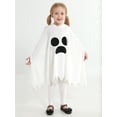 thumbnail image 3 of Hotiary 1-6Y Kids Halloween Ghost Costumes White Cloak + Pant Toddler Boys Girls Cosplay Party Fancy Dress Cloak Costume 2Pcs Halloween Outfits, 3 of 9