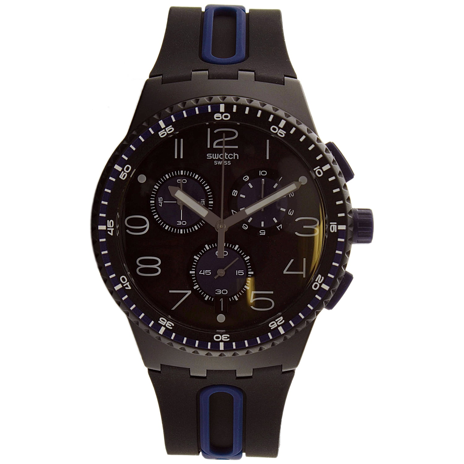 Swatch Men's Originals SUSB406 Black Rubber Analog Quartz Sport Watch ...