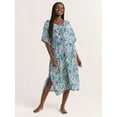 thumbnail image 4 of Joyspun Women’s Sleepwear Woven 46” Caftan Nightgown, S-4X, 4 of 6