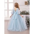 thumbnail image 2 of Elegant Light Blue Tulle Ball Gown Dress With Embroidered Waistband, 2 of 23