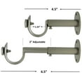 thumbnail image 5 of Urbanest Adjustable Curtain Rod Bracket, 1 1/8"-1 1/4", Pewter, 5 of 5