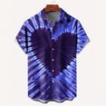 thumbnail image 1 of New Fashion Mens 3D Printed Shirt Summer Short Sleeve Single Row Button Loose Oversized Loving Heart Pattern Trend Unisex Shirts, 1 of 5