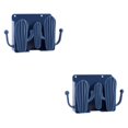 thumbnail image 4 of Injueey Caja de almacenamiento de cactus montada en la pared, sin perforaciones, autoadhesiva, organizador de carga de teléfono móvil, Azul oscuro 2piezas, 4 of 6