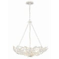 thumbnail image 6 of Crystorama Marselle 6 Light Matte White Chandelier - 24"W x 6"H x 24"D, 6 of 16
