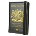 thumbnail image 2 of Britain Passport Cover, Anti Theft Multicard Passport Holder With Elastic Belt For CDC Vaccination Card, 2 of 8
