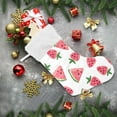 thumbnail image 4 of SKYSONIC Strawberry Christmas Stocking Personalized Large Candy Stocking Hanging Gift Xmas Stockings Decoration for Family Holiday Party Ornaments Decor Fireplace, 4 of 7