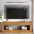 thumbnail image 6 of Tribesigns 47" Solid Wood TV Stand for 32/43/55" TVs, Farmhouse TV Console with Storage, Low Media Console Television Stands for Living Room, Bedroom (Light Brown), 6 of 8