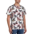 thumbnail image 2 of Bixox Men's Vintage Butterflies Printed Short Sleeve Skinny Athletic T-Shirt, 2 of 6