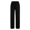 thumbnail image 6 of JUSLIO Linen Pants for Women Loose Fashion Casual Drawstring Wide Leg Pants, 6 of 9