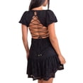 thumbnail image 4 of Gupgi Lace Dress for Women Ruffle A Line Flowy Mini Dresses Clubwear, 4 of 6