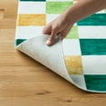 thumbnail image 6 of TOWN & COUNTRY PLAY Niko Checkmate Kid's Washable Area Rug, Soft & Plush, Safe Non-Slip Backing, Bedroom Rug, Dorm Decor, Playroom & Classroom Rugs, Green/Multi, 6'6"x9'2", 6 of 12