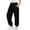 Black, variant on Boys Summer Full Length Pants Solid Color Dry Elastic Waist Kids