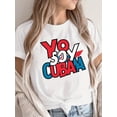 thumbnail image 1 of Camiseta "Soy Cubano" para mujer, cómoda, para adultos, hombres, mujeres, adolescentes, jóvenes y uso informal., 1 of 9