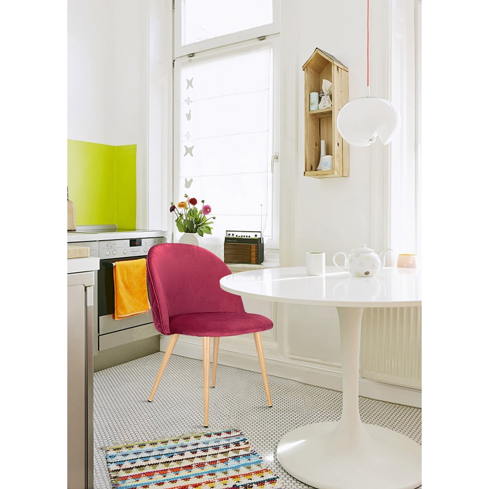 Kepooman Velvet Dining Chair Set, Dining Kitchen Chair, Mid Century Living Room Chair, Modern Metal Leg Upholstered Side Chair, Set of 2, Red Kepooman Velvet Dining Chair Set, Dining Kitchen Chair, Mid Century Living Room Chair, Modern Metal Leg Upholstered Side Chair, Set of 2, Red