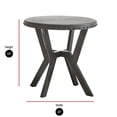 thumbnail image 3 of Bowery Hill Round Modern Metal End Table in Weathered Gray/Black, 3 of 3
