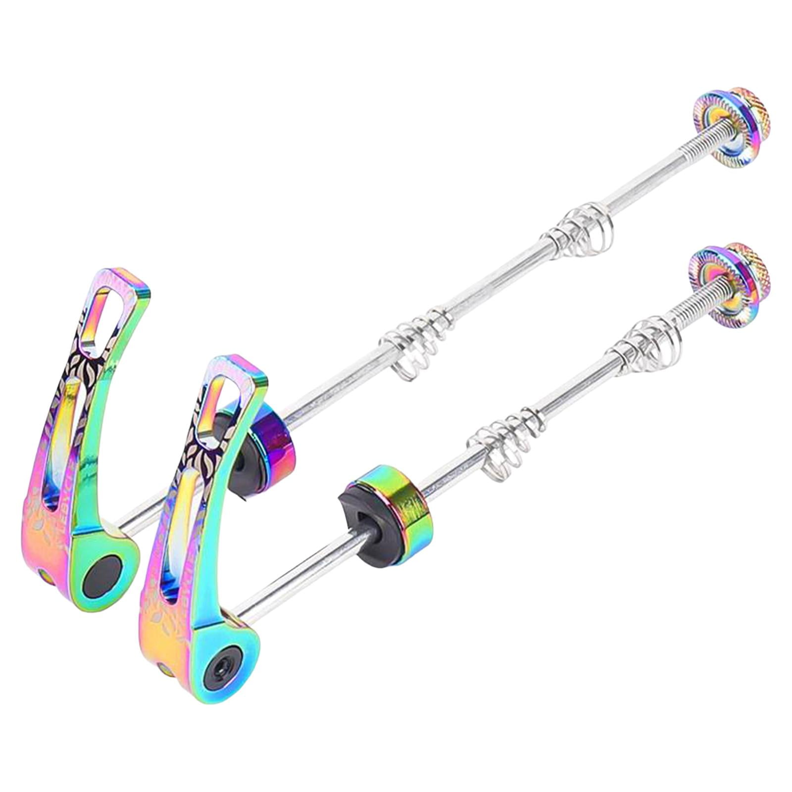Road Bike Quick Release Skewers Lever Set Wheel Hub Skewers , Colorful