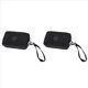 thumbnail image 1 of 2X Las Mujeres Pequenas de la Carpeta de la Arruga El Bolso del Telefono de la Tela Cremalleras Portatiles Bolsa de Cosmeticos Negro, 1 of 9