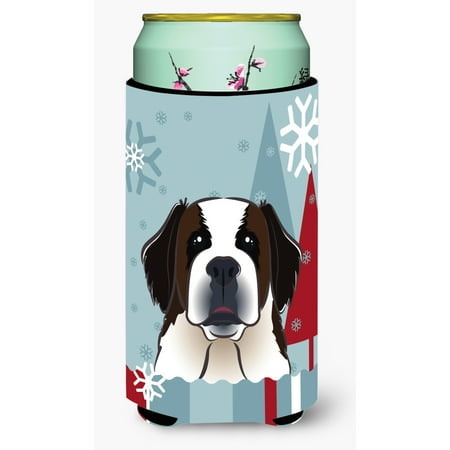 

Carolines Treasures BB1742TBC Winter Holiday Saint Bernard Tall Boy Beverage Insulator Hugger Tall Boy multicolor