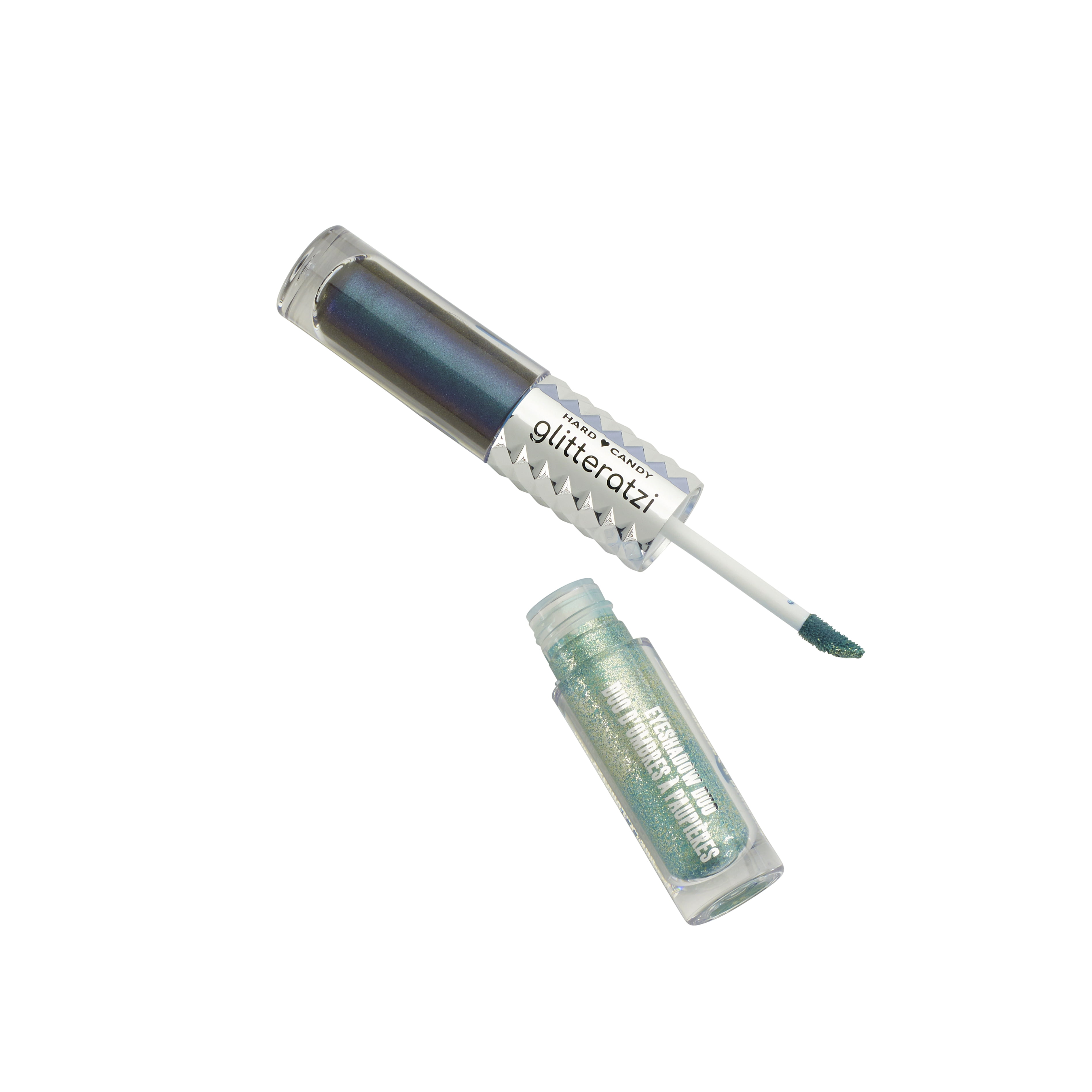 DUO 美品15p3oz Hard Candy Glitteratzi Lip Duo, 2-in-1 Glitter Lipstick