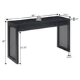 thumbnail image 6 of Northfield Weave Hall Console Table/Desk in Medium Oak Wood Finish, 6 of 7